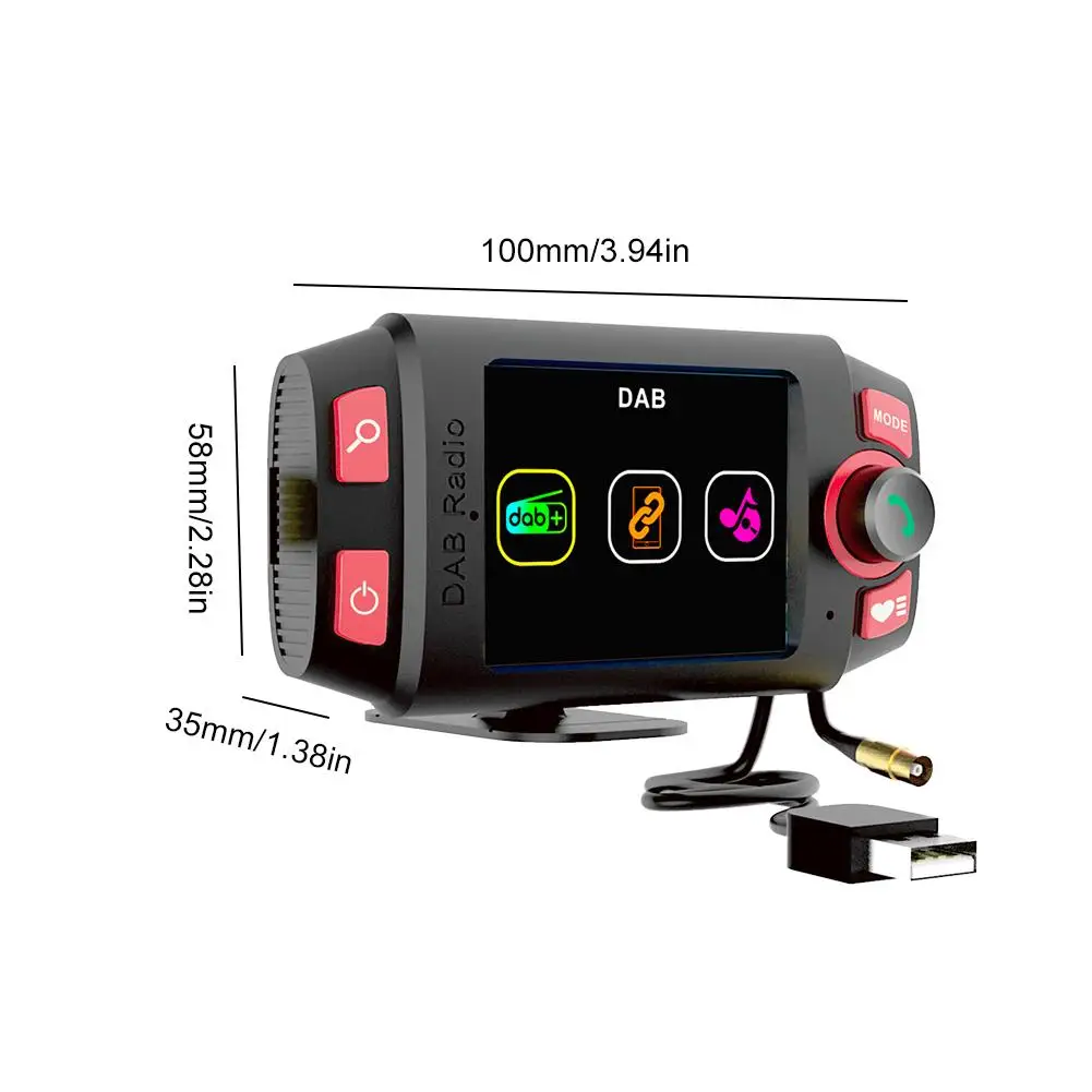 

Автомобильный MP3-плеер DAB +/DAB, 2,4 дюйма, FM-передатчик с Bluetooth, воспроизведение музыки, автомобильный комплект, цветной дисплей