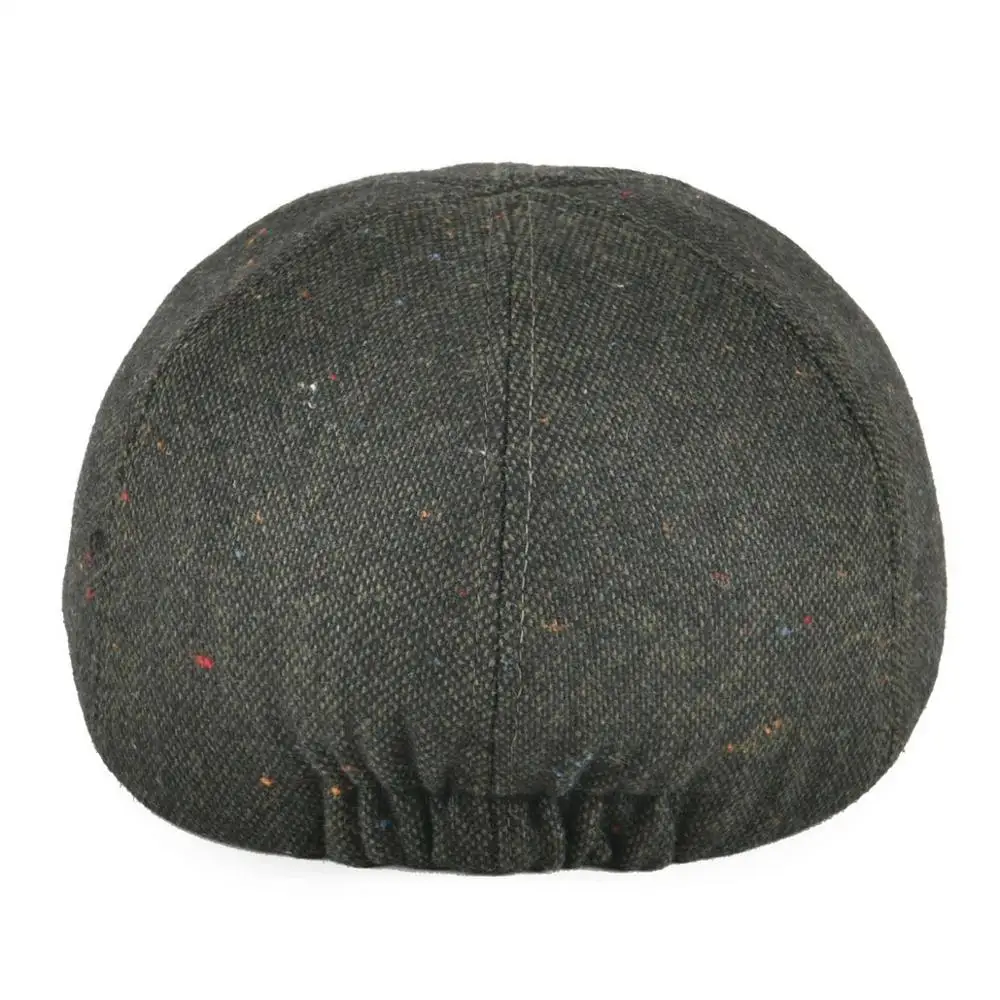 VOBOOM Fall Winter Wool Blend Tweed Flat Cap Men Green Newsboy Caps Warm Cabbies Ivy Hat 180 | Аксессуары для одежды