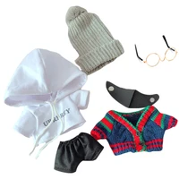 6pcs 1 set 20cm doll clothes hatcoatsweatershortsmaskglasses cool stuff korea kpop exo idol doll accessories diy gift