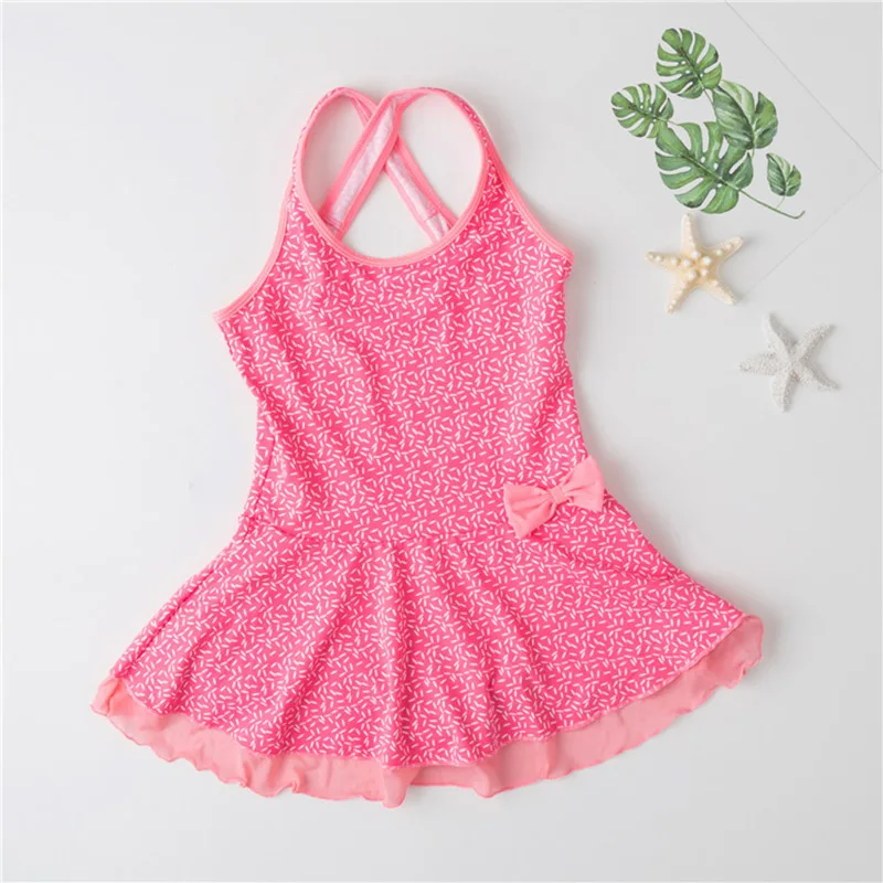 Женский слитный купальник для девочек-подростков купальный костюм с принтом