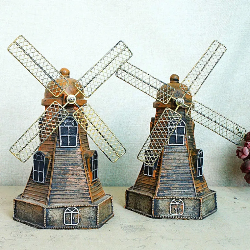 Домашние аксессуары поделки из смолы копилка Голландская ветряная мельница