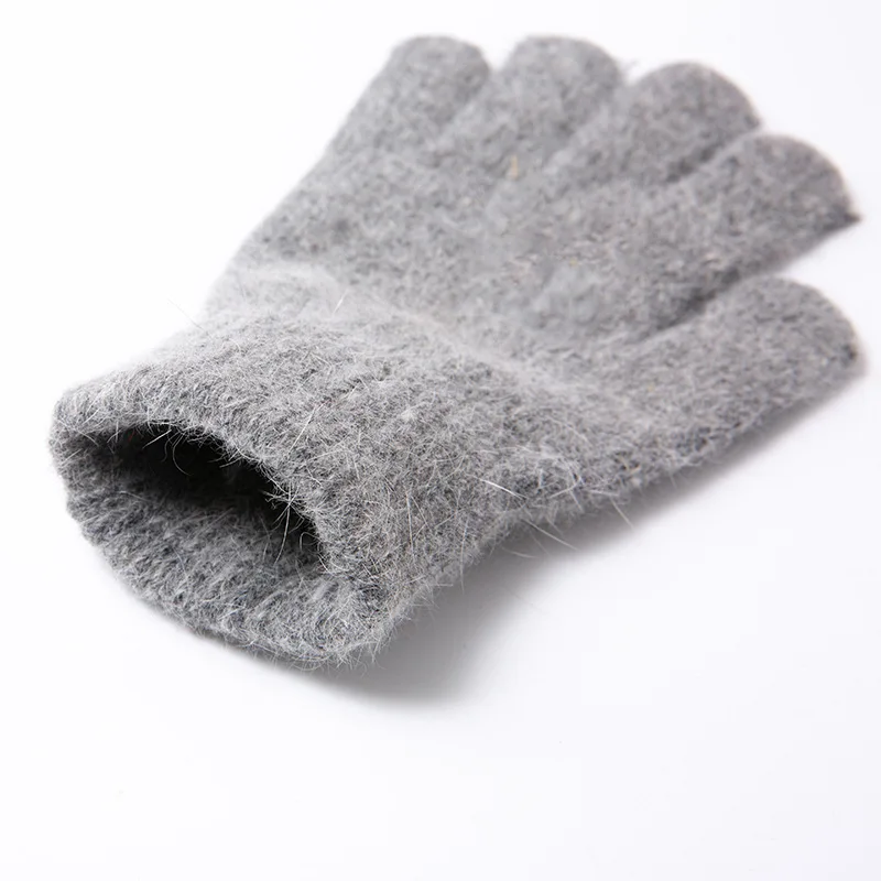 New Winter Women Soft Warm Knit Gloves Fashion Rabbit Hair Warmer Girls' Bright Color | Аксессуары для одежды