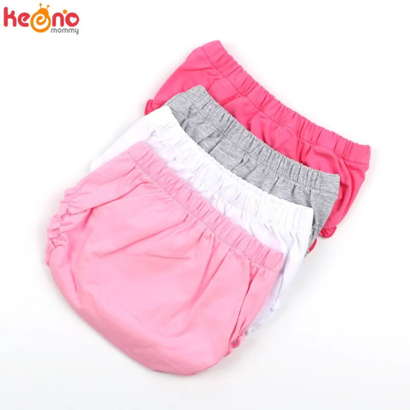 Твердые Цвет из трусиков с рюшами для новорожденных и детей ясельного возраста