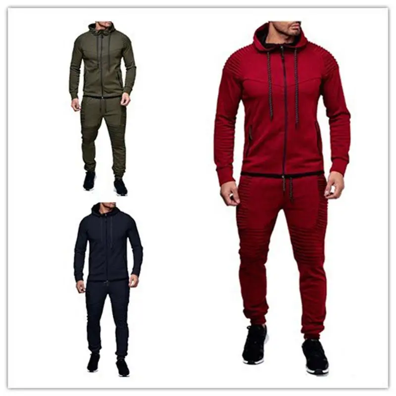 

2020 new 2 pieces Autumn Running tracksuit men Sweatshirt Sports Set Gym Clothes Men Sport Suit Training Suit Sport Wear