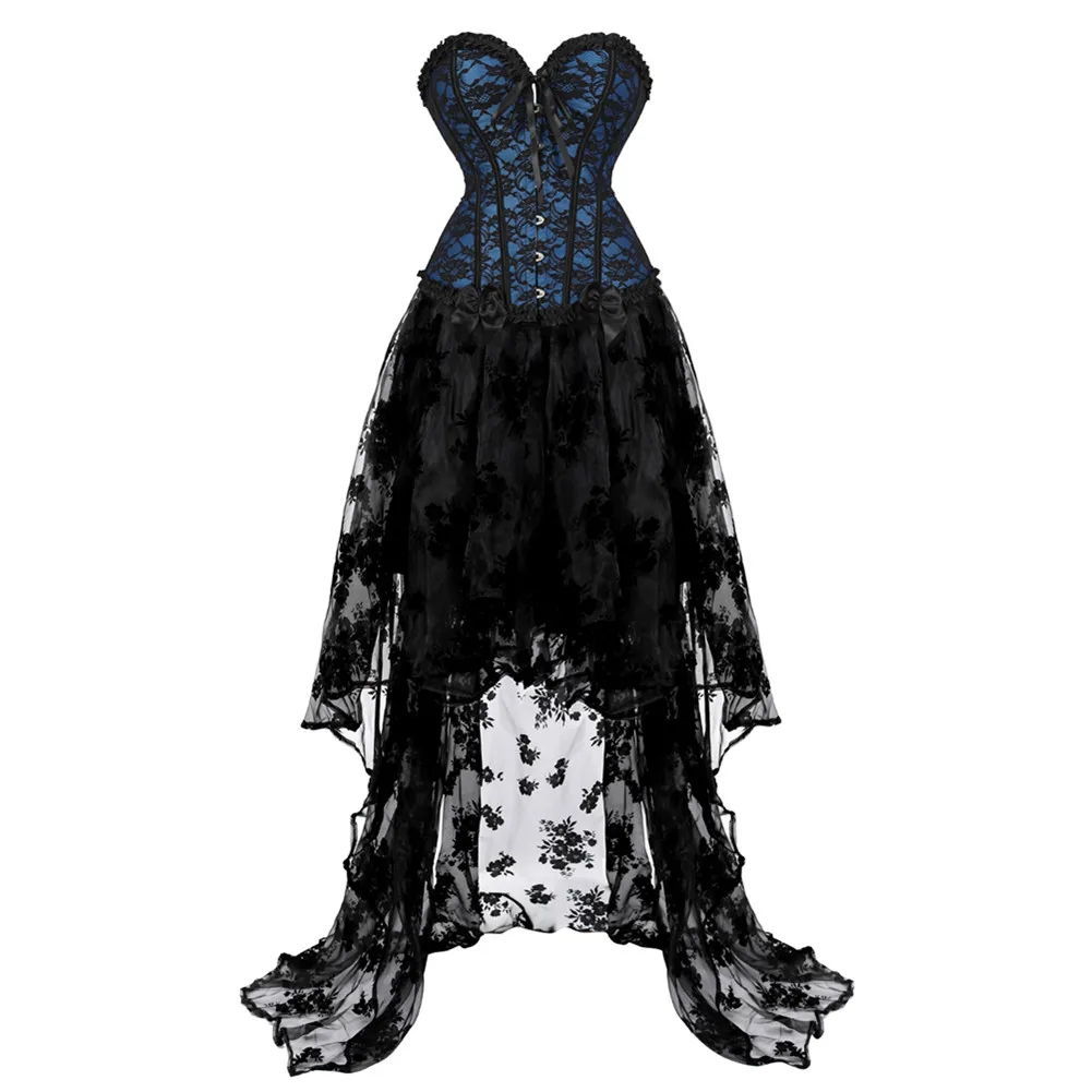 Викторианский корсет платье сексуальный кружевной верхний винтажный женский