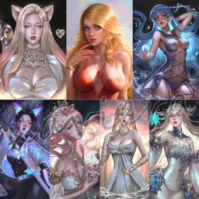 Xaviera полная вышивка сексуальная девушка алмазная живопись мультфильм принцесса