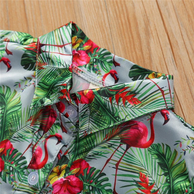 Новые Гавайские рубашки для маленьких мальчиков летняя повседневная рубашка