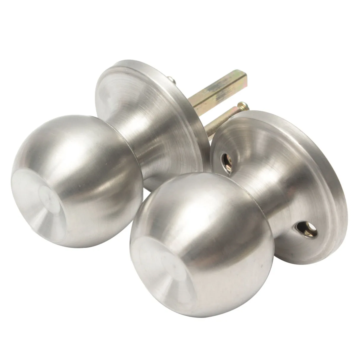 Набор круглых шариковых дверных ручек для ванной комнаты из нержавеющей стали