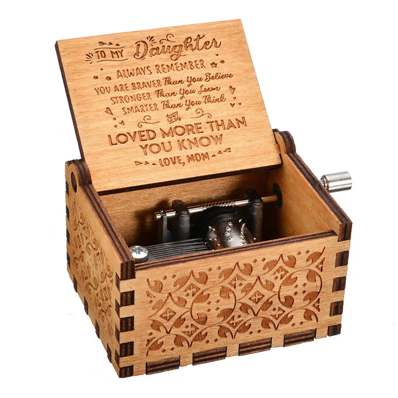 1 шт. Деревянная Классическая Музыкальная Коробка Подарочная шкатулка под