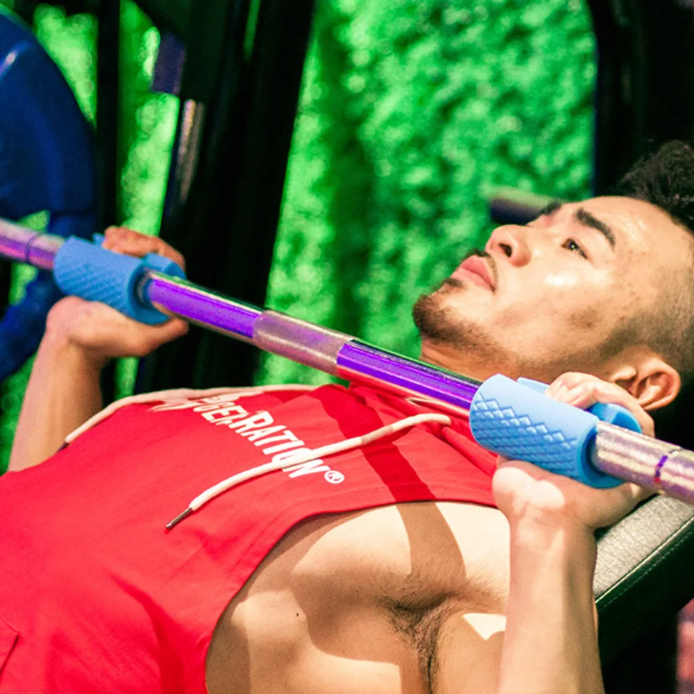 

Thick Dumbbell Barbell Grips Bar Handle Pull Up Weightlifting Support Silicon Anti-Slip Protect Pad For Body Building New