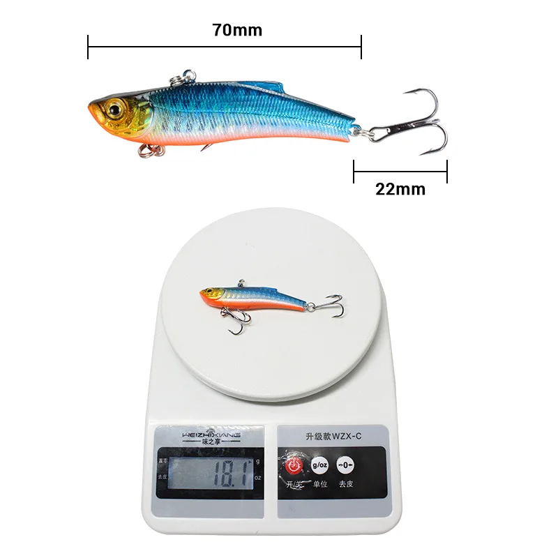 1 шт. 7 см/18 г зимняя морская жесткая Рыболовная Приманка VIB приманка 3D глаза со