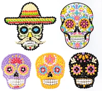 diamond painting skull stickers easy painting by number with diamonds for kids decorative kits anime stickers 5d diy handcarf