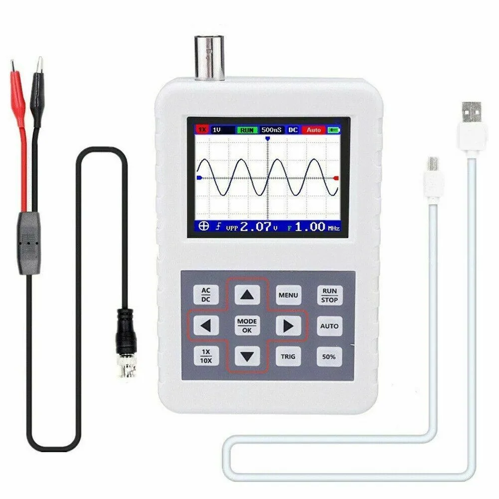 

107X70X24 мм комплект осциллографа 150g 20msps 5 МГц цифровой ручной зонд