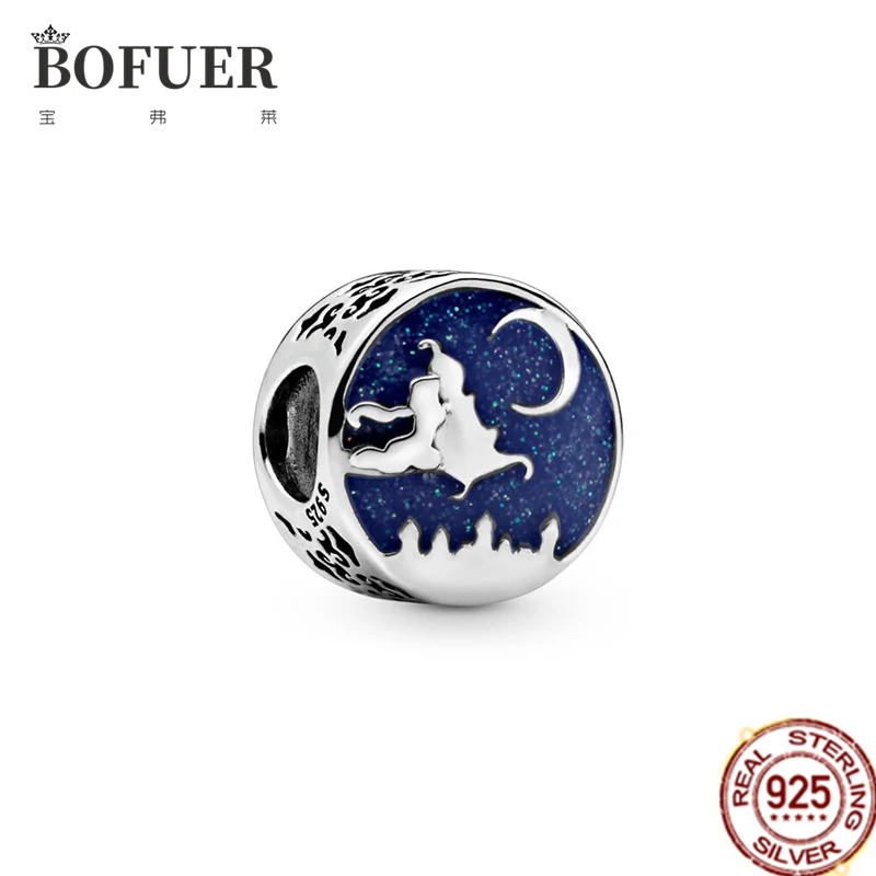 

BOFUER Flying Carpet Journey Charms Fairy Tales Charm Fit Original 925 Silver Pandora Bracelet Bangle Jewelry 120B