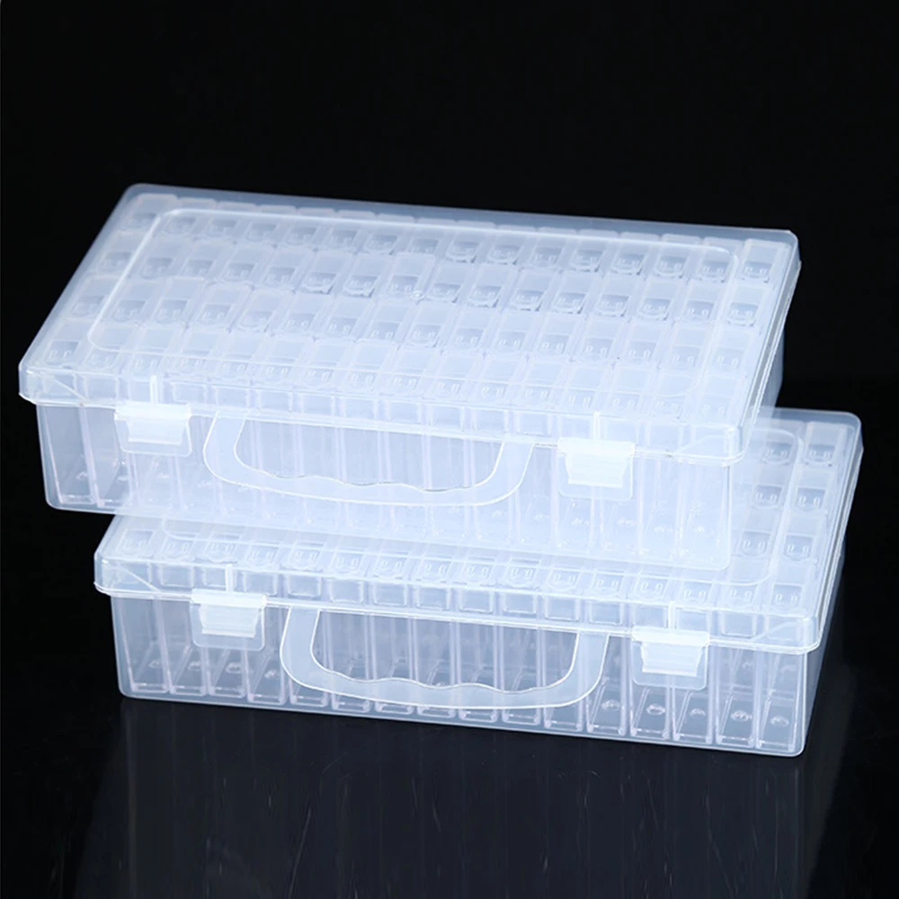 

64/128 сетки пластиковый ящик-органайзер Медицина Чехол алмазов картина ящик для хранения вышивки Чехол ювелирные изделия Аксессуары для инс...