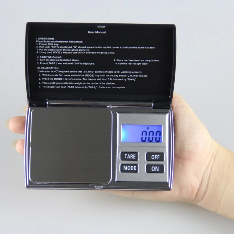 

Цифровые весы со светодиодный подсветкой, 0,01 г, 0,1 г