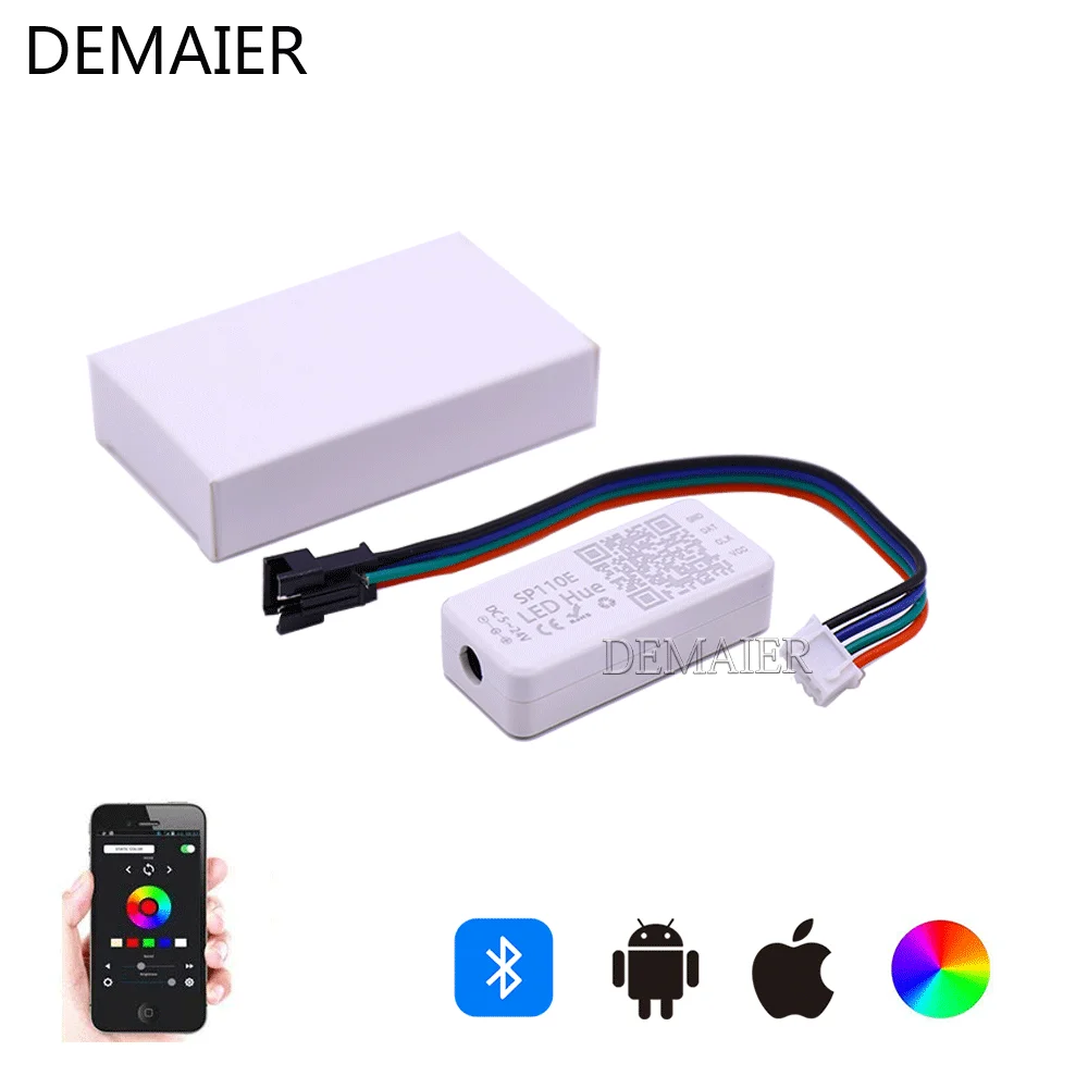 P107E SP601E Musik Controller In Mic Dual Signal SP105E SP110E Bluetooth SP108E Wifi APP WS2812BWS2811 SK6812 Pixel Band dc5-24v on - Музыкальный контроллер P107E SP601E с двойным сигналом от микрофона SP105E SP110E Bluetooth SP108E Wifi APP WS2812BWS2811