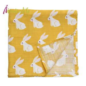 Одеяло из 100% органического хлопка для новорожденных, 120x120 см