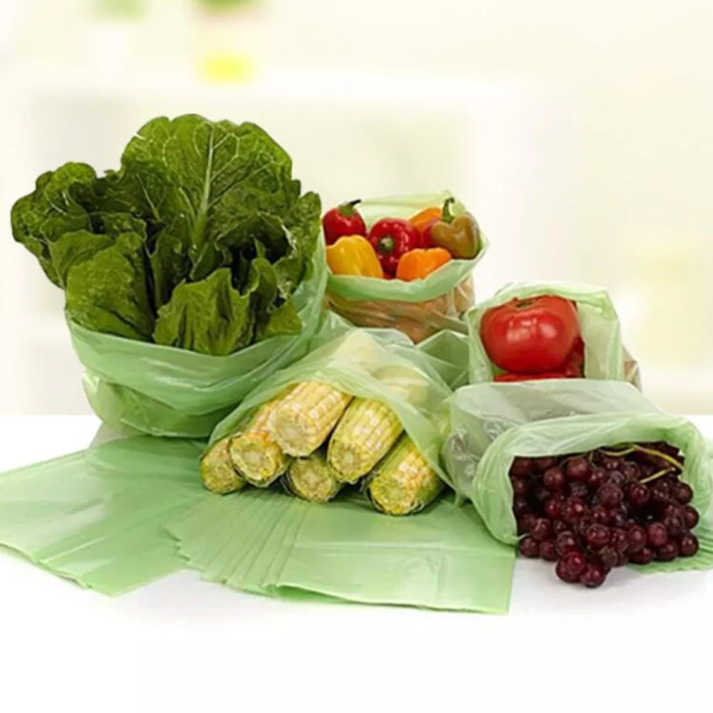 20 шт. зеленые пакеты многоразовые для хранения продуктов без БФА защитная