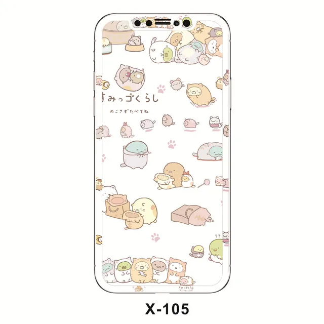 

Tempered Glass For iPhone 11Pro Max X XR XS Max Cartoon Pattern 3D Soft Edge Screen Protector Film