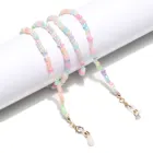 Конфета цветные бусы цепочка для солнцезащитных очков на шею для женщин, модный ремешок 2021, шикарная цепочка для чтения, мужской ремешок с держателем маски