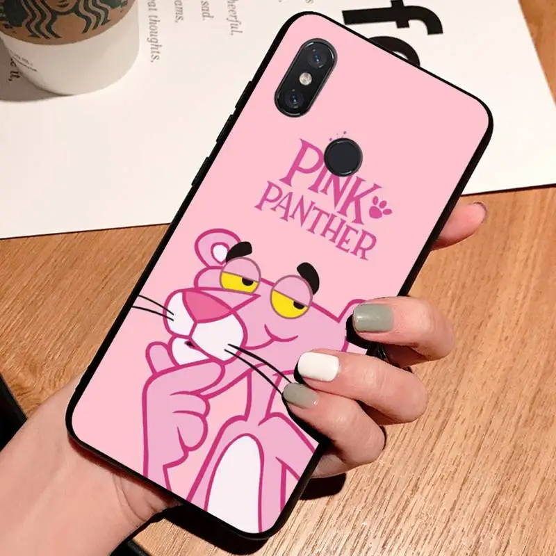 

pink panther cute cartoon pattern Phone Case For Xiaomi Redmi note 7 8 9 t k30 max3 9 s 10 pro lite high quality shell