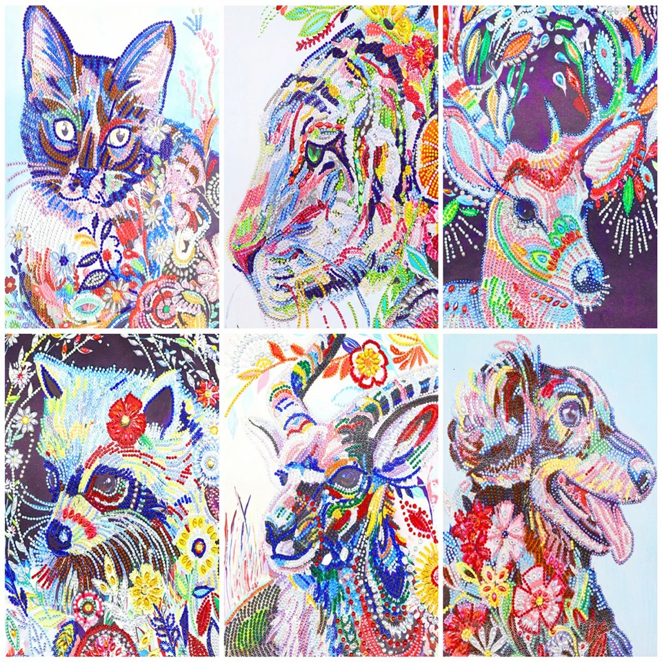 AZQSD алмазная живопись животные картина разы особой формы Алмазная вышивка