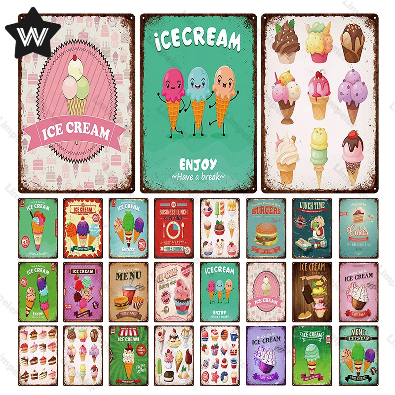 

Металлическая вывеска для коктейльного меню, яркий свет, металлическая наклейка для украшения дома, торта, магазина