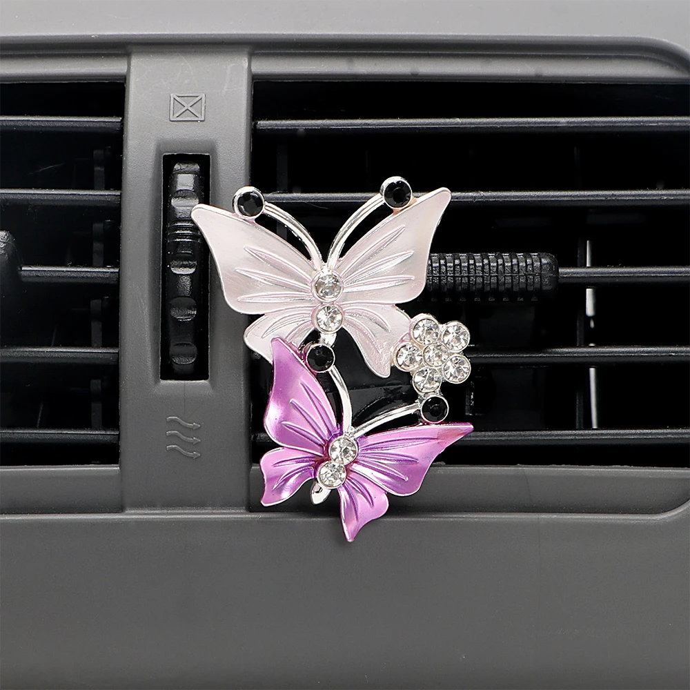 

Butterfly Natural Smell Decoration Car Perfume Auto Accessories Fragrance Air Conditioner Outlet Clip Air Freshener