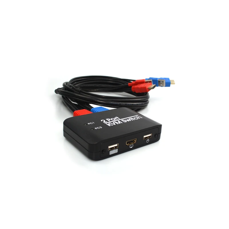 2 порта Hdmi Kvm переключатель с Usb Hdmi-кабелем для монитора клавиатуры мыши