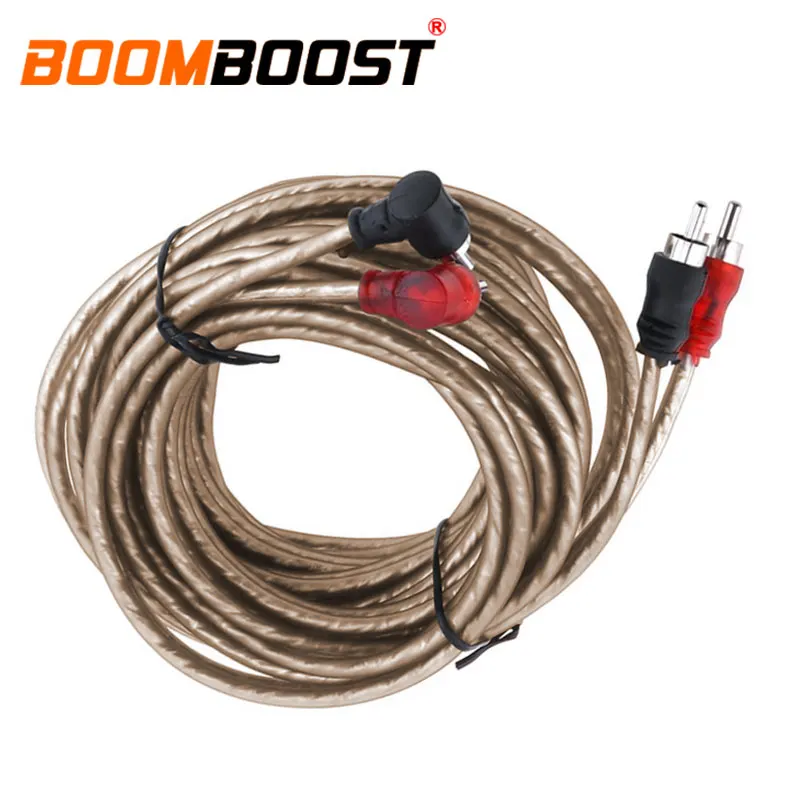 Коричневый фотоусилитель витая пара 5 м Чистый медный автомобильный аудиокабель