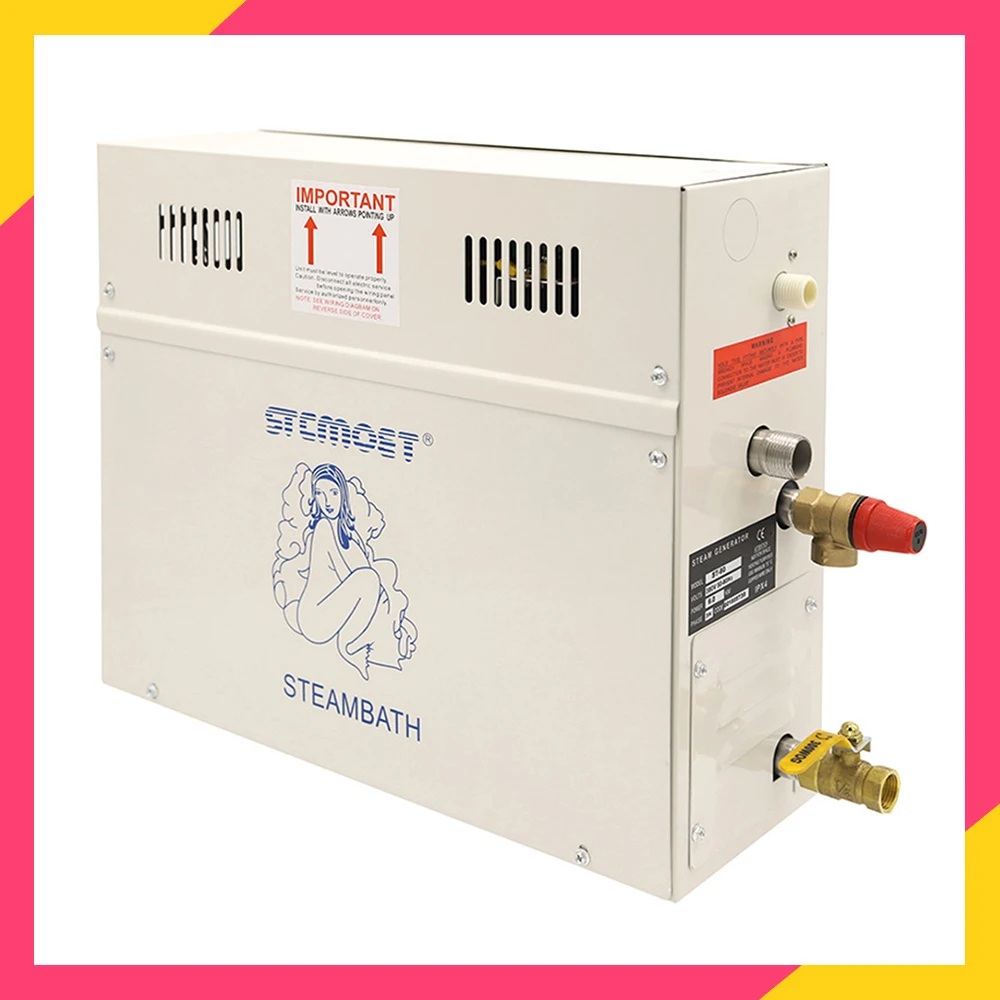 

6 KW 220V/380V Sauna Machine Steam Bath Generator Weight Loss Spa Relaxes Tired Detox Steam Bathroom