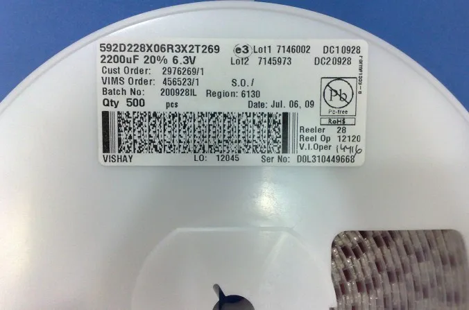 592D228X06R3X2T20H VISHAY / SPRAGUE Wraps solid tantalum capacitors | Electricity Generation