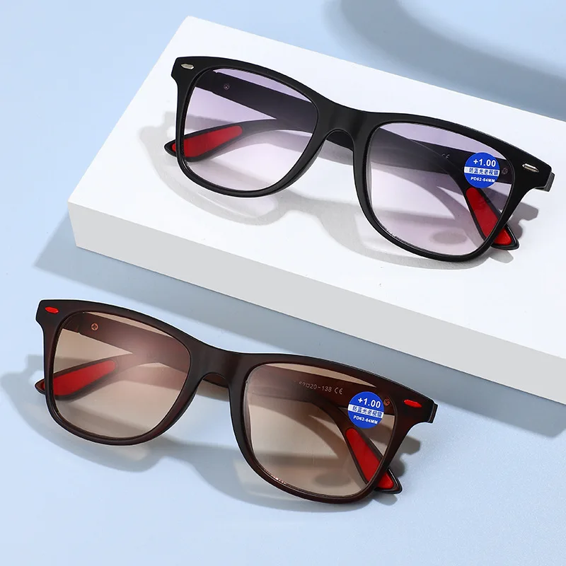 

Elbru Anti-blue Light Reading Glasses Double Light Myopia and Hyperopia Dual Purpose Presbyopic Glasses Unisex +1.0 to +4.0