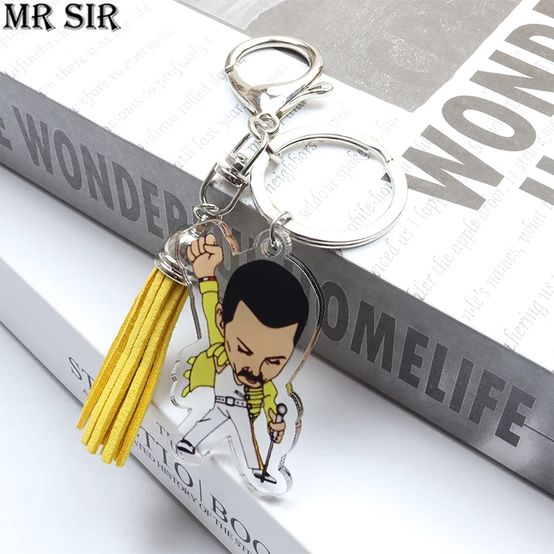 Брелок для ключей с подвесками Freddie Mercury The Queen брелок группы акриловый мультяшный