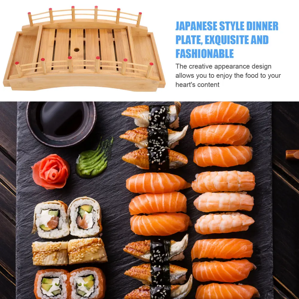 

1pc Multi-purpose Sushi Board Serving Dish for Restaurant Sushi Holder (Yellow)