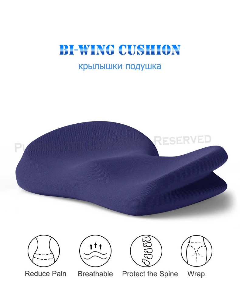 Purenlatex подушка для сиденья из пены с эффектом памяти, Ортопедическая подушка для облегчения боли в бедрах и хвостовой кости, подходит для автомобильного офисного кресла