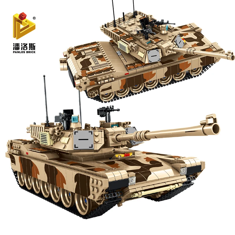 PANLOS 1630 штук военный Cannon нам M1A2 главный боевой танк модель солдат Строительные