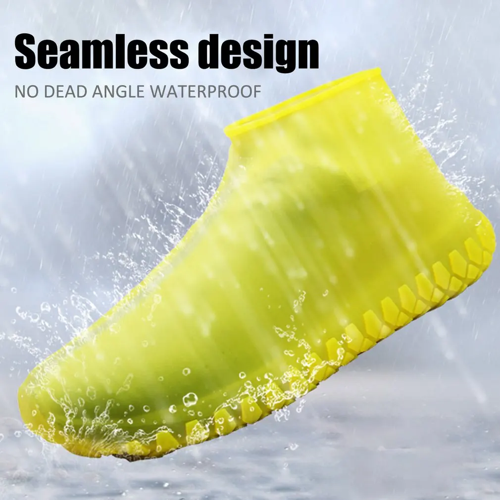 1 Pair Reusable Latex Waterproof Rain Shoes Covers Slip-resistant Rubber Boot Overshoes Accessories | Дом и сад