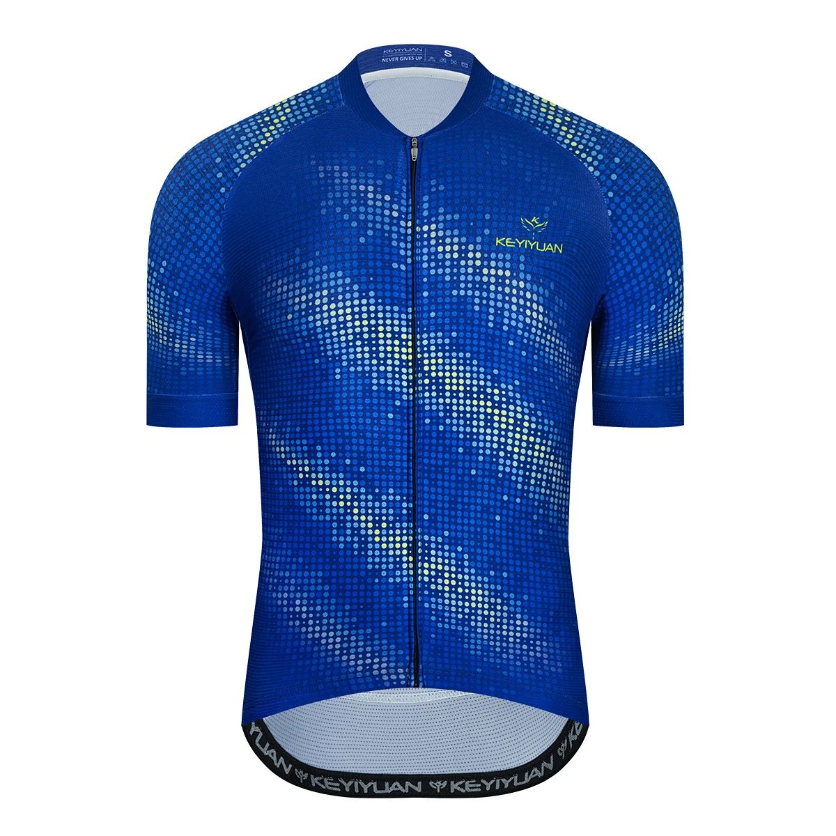 

KEYIYUAN Summer Men Short-sleeved Cycling Jersey Blue Shirt Mountain Bike Road Race MTB Camisa De Ciclismo Maillot Wielerkleding