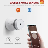 tuya zigbee smart smoke detector sensor security alarm system smart life app voice alarm fire protection smoke alarm smart home