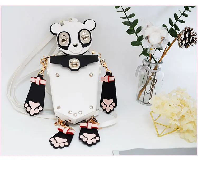 

Designer Bow-knot Handbags 2020 Luxury Phone Bags Rivet Cartoon Shoulder Crossbody Bags For Girls Bags Backpack Cartoon Panda