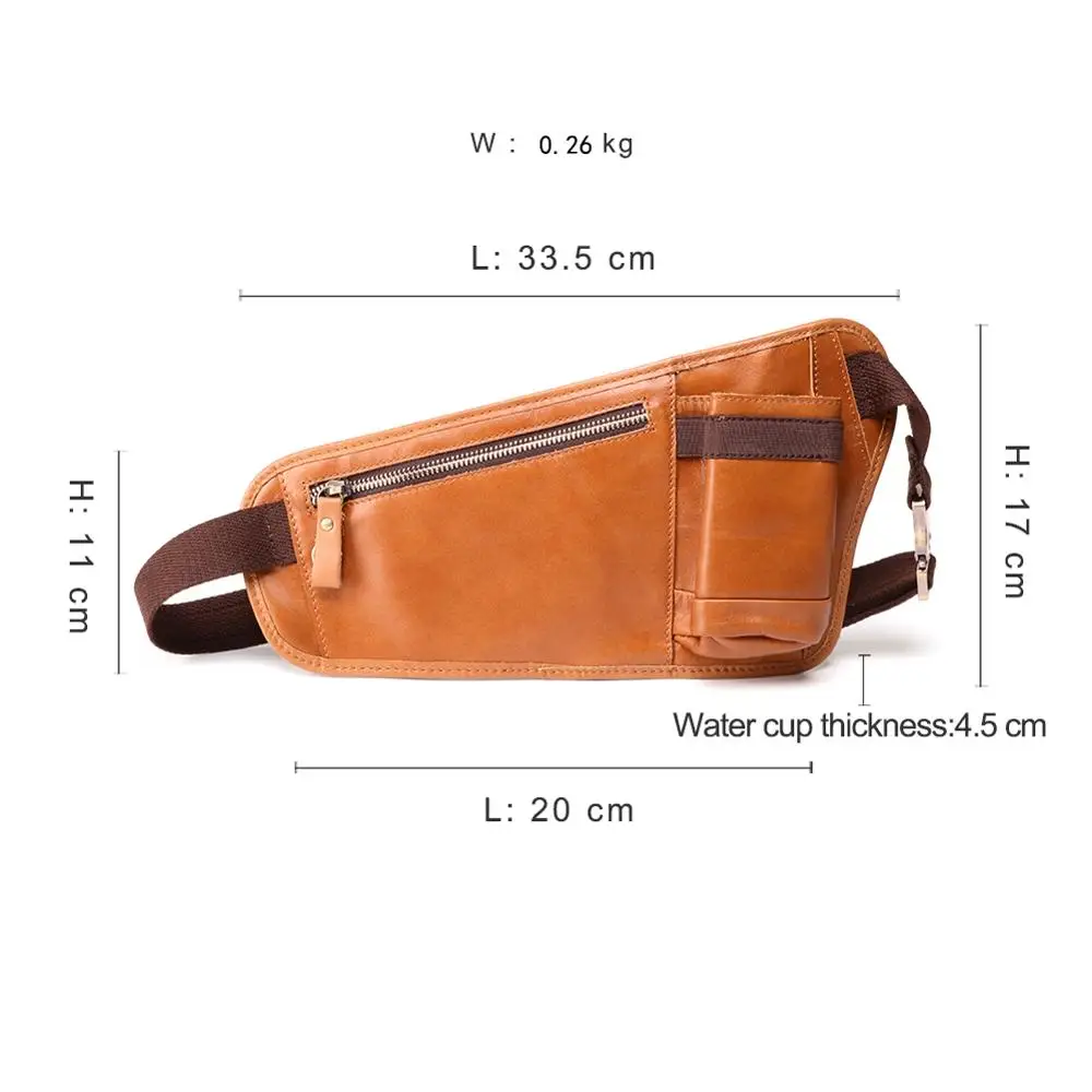 Мужская поясная сумка JOGUJOS из натуральной кожи модная нагрудная для мужчин