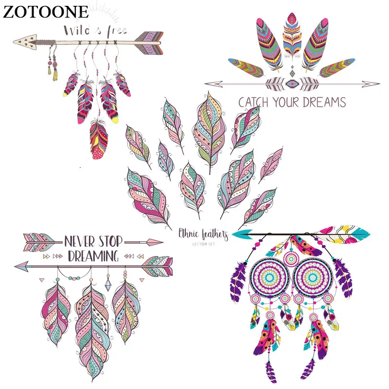 ZOTOONE для переноса утюгом красочные в стиле Ловец снов Pathes одежды передачи тепла