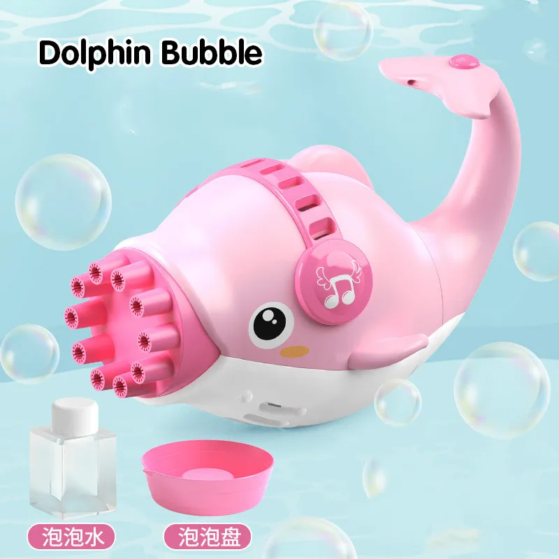 

Dolphin Bubble Machine Toys Galting Bubble Gun Toys Automatic Ten Holes Bubble Machine Bubble Makers Kids Gifts