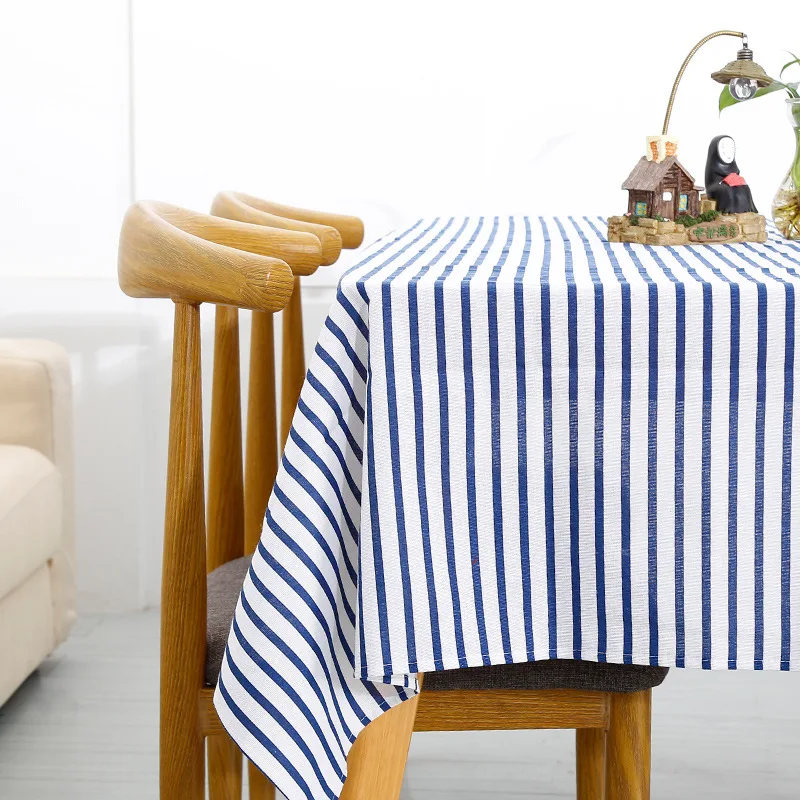 Скатерть для стола в полоску Лен сельских квадратный скатерти Прямоугольный