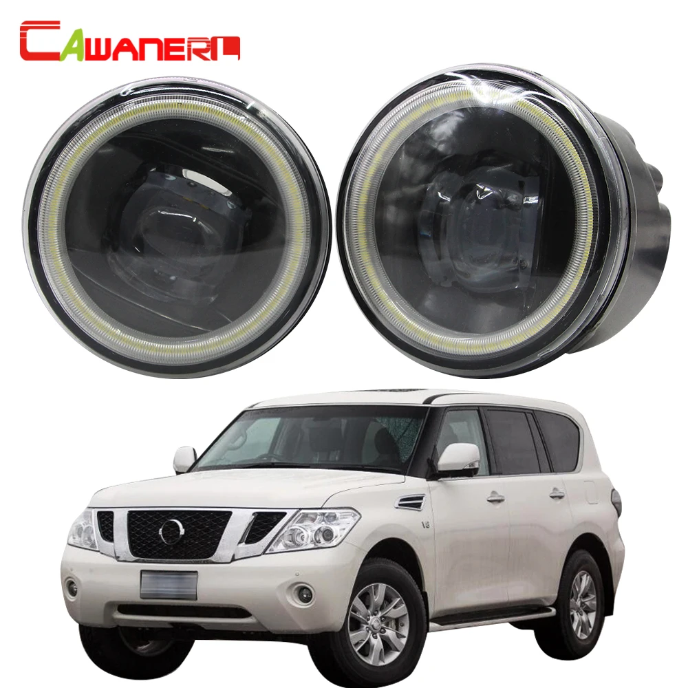 Cawanerl для Nissan Patrol 3 III Y62 автомобиля H11 светодиодный туман светильник Ангел глаз DRL