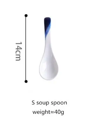 S Spoon Теарелка керамическая подставка для кухни набор посуды посуда рисовый салат лапша миска для супа кухня - Цвет: S Spoon
