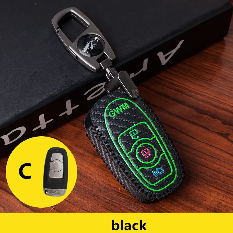 C-black Световой кожаный чехол для автомобильных ключей, чехол для Защитные чехлы для сидений, сшитые специально для Great Wall Haval купе H7 H8 H9 GMW H6 C50 H6 купе H7 H9 H1 H2 2011- автомобильные аксессуары - Название цвета: C-black