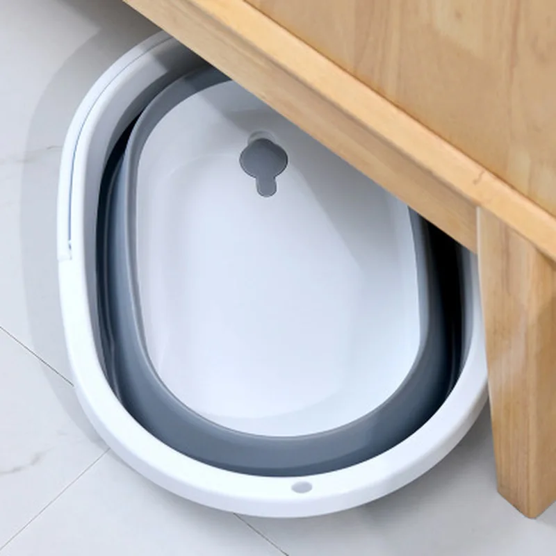 Утолщенная Складная швабра с ведром портативная пластиковая Швабра для